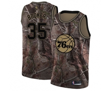 Youth Nike Philadelphia 76ers #35 Trevor Booker Swingman Camo Realtree Collection NBA Jersey