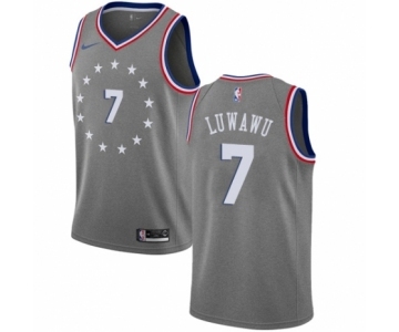 Youth Nike Philadelphia 76ers #7 Timothe Luwawu Swingman Gray NBA Jersey - City Edition