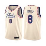 Youth Nike Philadelphia 76ers #8 Zhaire Smith Swingman Cream NBA Jersey - City Edition