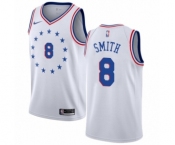 Youth Nike Philadelphia 76ers #8 Zhaire Smith White Swingman Jersey - Earned Edition