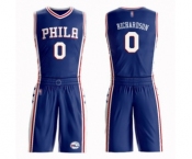 Youth Philadelphia 76ers #0 Josh Richardson Swingman Blue Basketball Suit Jersey - Icon Edition