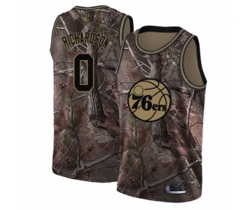 Youth Philadelphia 76ers #0 Josh Richardson Swingman Camo Realtree Collection Basketball Jersey