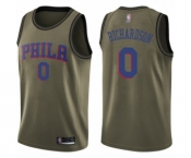 Youth Philadelphia 76ers #0 Josh Richardson Swingman Green Salute to Service Basketball Jersey