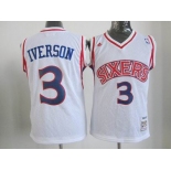 youth nba philadelphia 76ers #3 iverson white