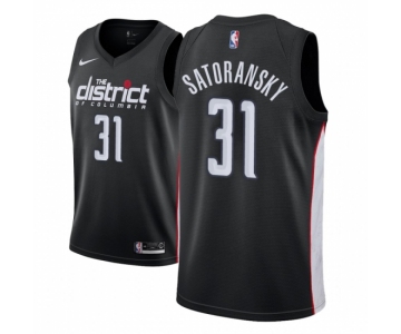 Men NBA 2018-19 Washington Wizards #31 Tomas Satoransky City Edition Black Jersey