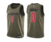 Men Nike Washington Wizards #0 Gilbert Arenas Green Salute to Service NBA Swingman Jersey