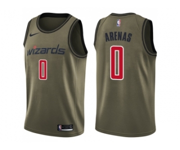 Men Nike Washington Wizards #0 Gilbert Arenas Green Salute to Service NBA Swingman Jersey