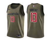 Men Nike Washington Wizards #13 Marcin Gortat Green Salute to Service NBA Swingman Jersey