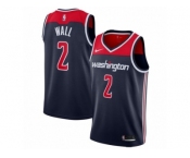 Men Nike Washington Wizards #2 John Wall Authentic Navy Blue NBA Jersey Statement Edition