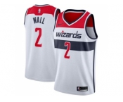 Men Nike Washington Wizards #2 John Wall White Stitched NBA Swingman Jersey