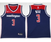 Men Nike Washington Wizards #3 Bradley Beal Navy Blue NBA Swingman Jersey