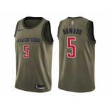 Men Nike Washington Wizards #5 Juwan Howard Green Salute to Service NBA Swingman Jersey