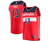 Men' Washington Wizards #13 Jordan Poole Red Icon Edition Stitched Jersey