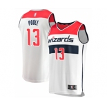 Men' Washington Wizards #13 Jordan Poole White Icon Edition Stitched Jersey