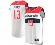 Men' Washington Wizards #13 Jordan Poole White Icon Edition Stitched Jersey