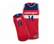 Men's Adidas Washington Wizards #14 Jason Smith Authentic Red Road NBA Jersey