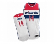 Men's Adidas Washington Wizards #14 Jason Smith Authentic White Home NBA Jersey