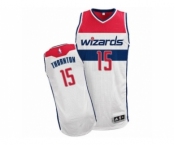 Men's Adidas Washington Wizards #15 Marcus Thornton Authentic White Home NBA Jersey