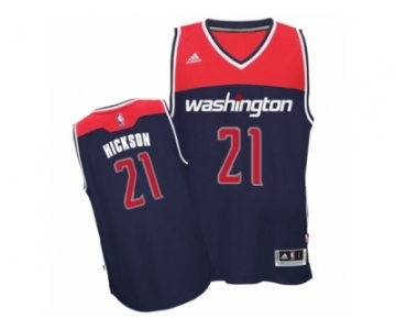 Men's Adidas Washington Wizards #21 JJ Hickson Swingman Navy Blue Alternate NBA Jersey