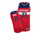 Men's Adidas Washington Wizards #33 Trey Burke Authentic Red Road NBA Jersey