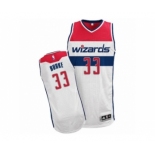 Men's Adidas Washington Wizards #33 Trey Burke Authentic White Home NBA Jersey