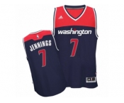 Men's Adidas Washington Wizards #7 Brandon Jennings Authentic Navy Blue Alternate NBA Jersey