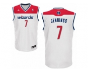 Men's Adidas Washington Wizards #7 Brandon Jennings Authentic White Home NBA Jersey