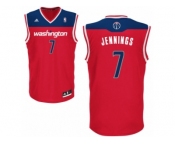 Men's Adidas Washington Wizards #7 Brandon Jennings Swingman Red Road NBA Jersey