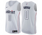 Men's Nike Washington Wizards #0 Gilbert Arenas Swingman White NBA Jersey - City Edition