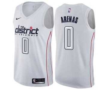 Men's Nike Washington Wizards #0 Gilbert Arenas Swingman White NBA Jersey - City Edition