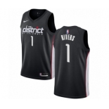 Men's Nike Washington Wizards #1 Austin Rivers Authentic Black NBA Jersey - City Edition