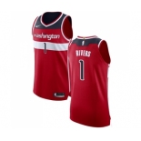 Men's Nike Washington Wizards #1 Austin Rivers Authentic Red NBA Jersey - Icon Edition