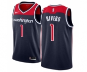 Men's Nike Washington Wizards #1 Austin Rivers Swingman Navy Blue NBA Jersey Statement Edition