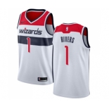 Men's Nike Washington Wizards #1 Austin Rivers Swingman White NBA Jersey - Association Edition