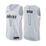 Men's Nike Washington Wizards #1 Austin Rivers Swingman White NBA Jersey - City Edition