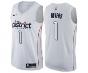 Men's Nike Washington Wizards #1 Austin Rivers Swingman White NBA Jersey - City Edition