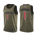 Men's Nike Washington Wizards #1 Chris McCullough Swingman Green Salute to Service NBA Jersey