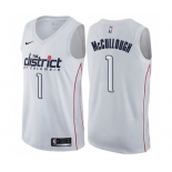 Men's Nike Washington Wizards #1 Chris McCullough Swingman White NBA Jersey - City Edition