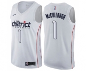 Men's Nike Washington Wizards #1 Chris McCullough Swingman White NBA Jersey - City Edition