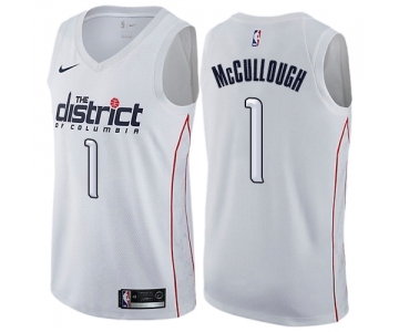 Men's Nike Washington Wizards #1 Chris McCullough Swingman White NBA Jersey - City Edition