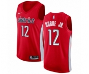 Men's Nike Washington Wizards #12 Kelly Oubre Jr. Red Swingman Jersey - Earned Edition