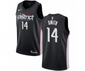 Men's Nike Washington Wizards #14 Jason Smith Authentic Black NBA Jersey - City Edition