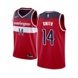 Men's Nike Washington Wizards #14 Jason Smith Swingman Red Road NBA Jersey - Icon Edition