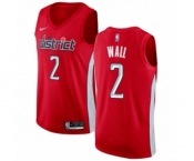 Men's Nike Washington Wizards #2 John Wall Red Swingman Jersey - Earned Edition