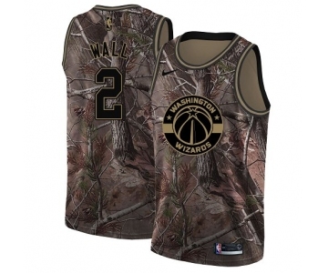 Men's Nike Washington Wizards #2 John Wall Swingman Camo Realtree Collection NBA Jersey