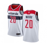 Men's Nike Washington Wizards #20 Jodie Meeks Swingman White Home NBA Jersey - Association Edition