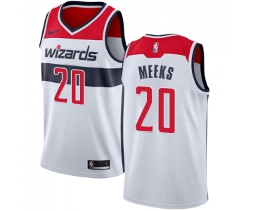 Men's Nike Washington Wizards #20 Jodie Meeks Swingman White Home NBA Jersey - Association Edition