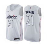 Men's Nike Washington Wizards #21 Dwight Howard Authentic White NBA Jersey - City Edition