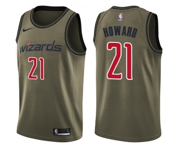 Men's Nike Washington Wizards #21 Dwight Howard Swingman Green Salute to Service NBA Jersey