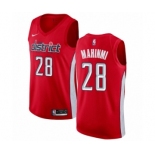 Men's Nike Washington Wizards #28 Ian Mahinmi Red Swingman Jersey - Earned Edition